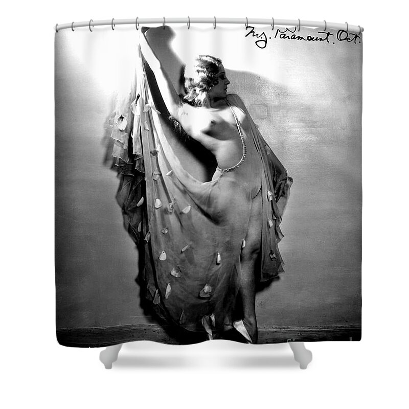 1933 Shower Curtain featuring the painting Sally Rand (1904-1979) by Granger