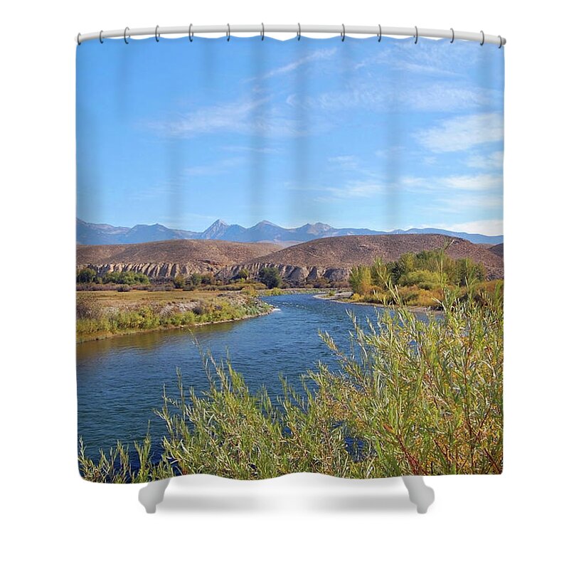 Salmon River Shower Curtain featuring the photograph Salmon River by Ben Prepelka