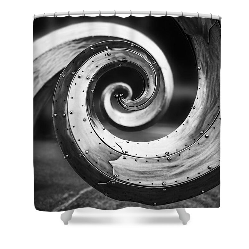 Junk Shower Curtain featuring the photograph Salmon Waves Black and White by Pelo Blanco Photo