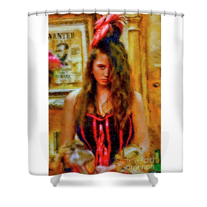 Pretty Girls Shower Curtain featuring the photograph Saloon Girl by Blake Richards