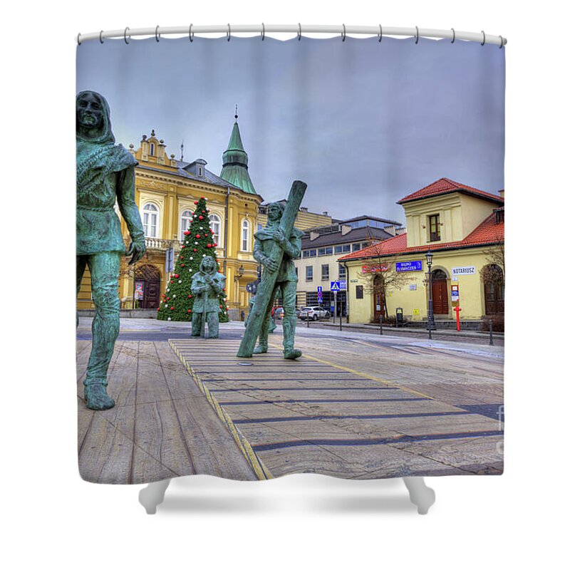 3-d Shower Curtain featuring the photograph Salt Miners of Wieliczka, Poland by Juli Scalzi