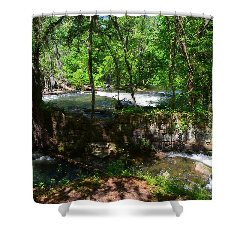 Sakuda River Columbia Sc Shower Curtain featuring the photograph Saluda River Columbia SC by Lisa Wooten
