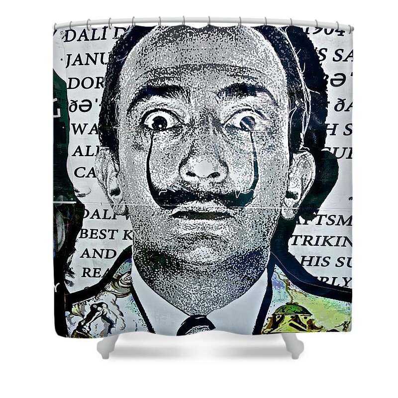 Salvador Dali Wall Art Shower Curtain featuring the photograph Salvador Dali by Joan Reese