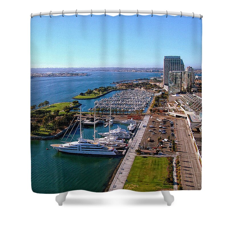 San Diego By Day Shower Curtain featuring the photograph San Diego By Day by Glenn McCarthy Art and Photography