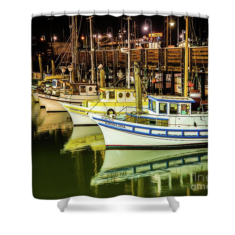 San Francisco Fisherman's Wharf Shower Curtain featuring the photograph San Francisco Fisherman's Wharf by Michael Tidwell