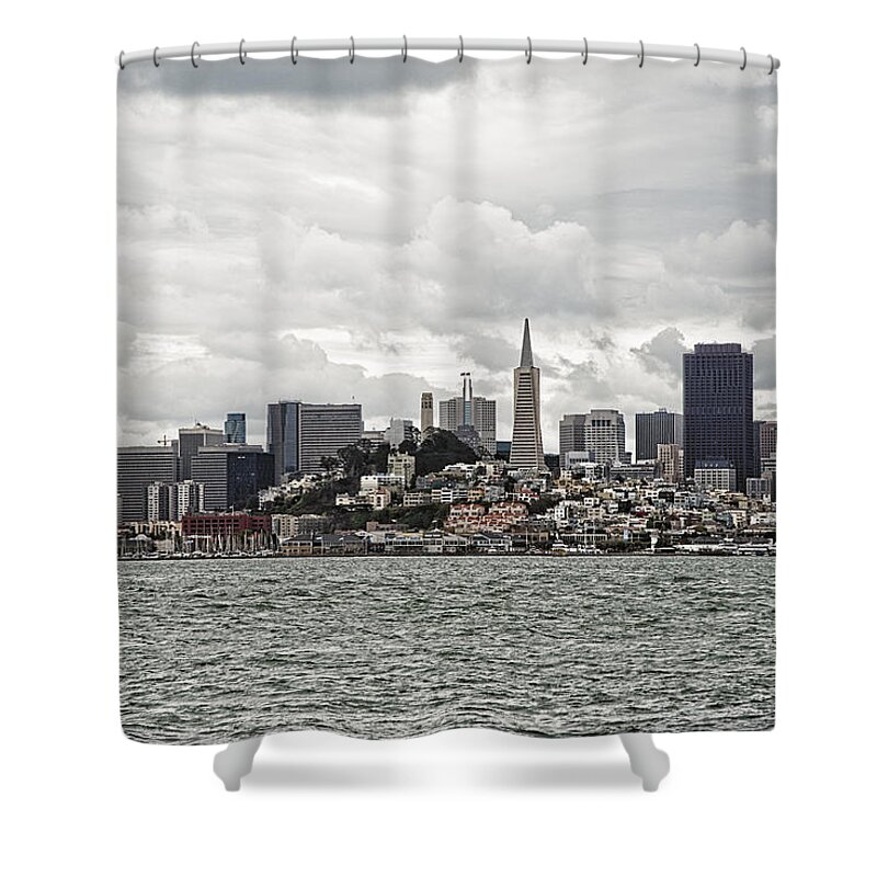 San Fransisco Skyline Shower Curtain featuring the photograph San fransisco skyline by Camille Lopez