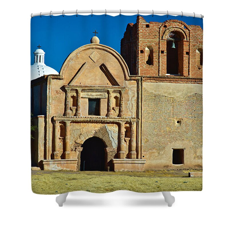 Arizona Shower Curtain featuring the photograph San Jose de Tumacacori by Richard Gehlbach