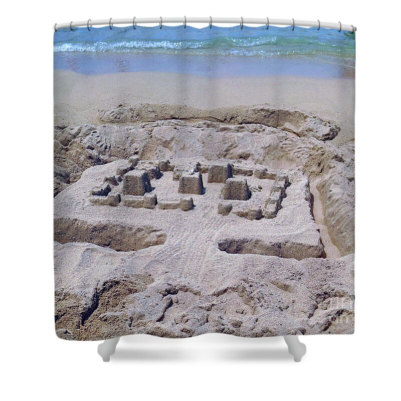 Sand Castle Shower Curtain featuring the photograph Sand Castle by Steven Parker