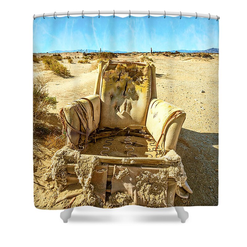 Abandoned Shower Curtain featuring the photograph Sand Chair by Peter Tellone