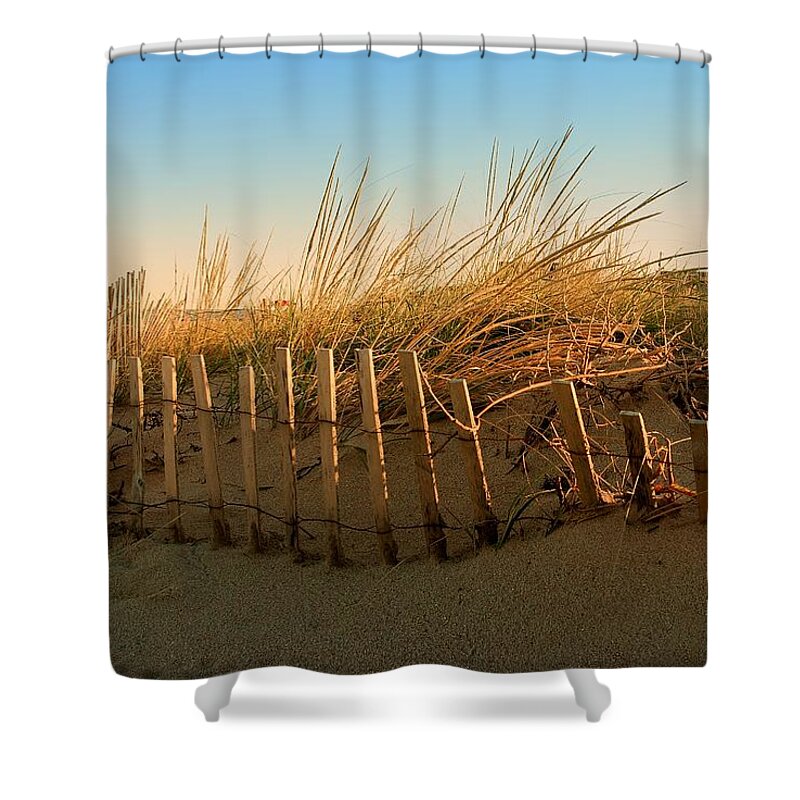 Jersey Shore Shower Curtain featuring the photograph Sand Dune in Late September - Jersey Shore by Angie Tirado