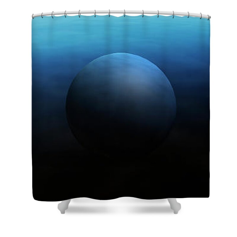 Particles Shower Curtain featuring the digital art Sand Sphere by Pelo Blanco Photo