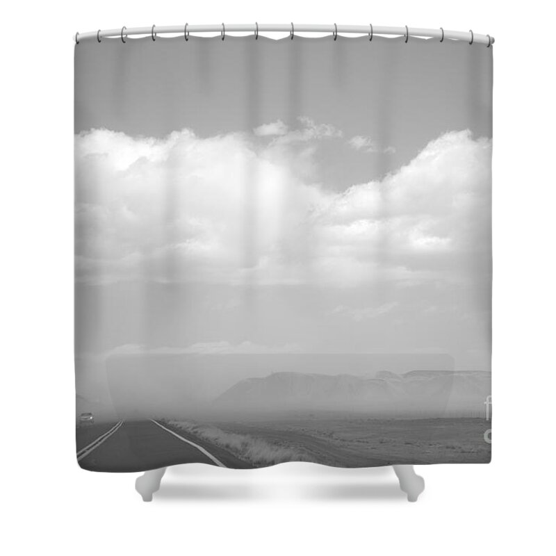 Arizona Shower Curtain featuring the photograph Sand Storm Southwest USA by Chuck Kuhn