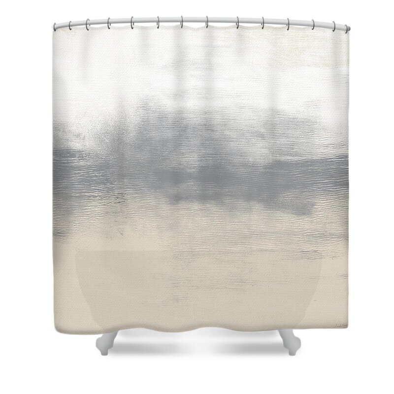 Abstract Shower Curtain featuring the painting Sand Swept- Abstract Art by Linda Woods by Linda Woods