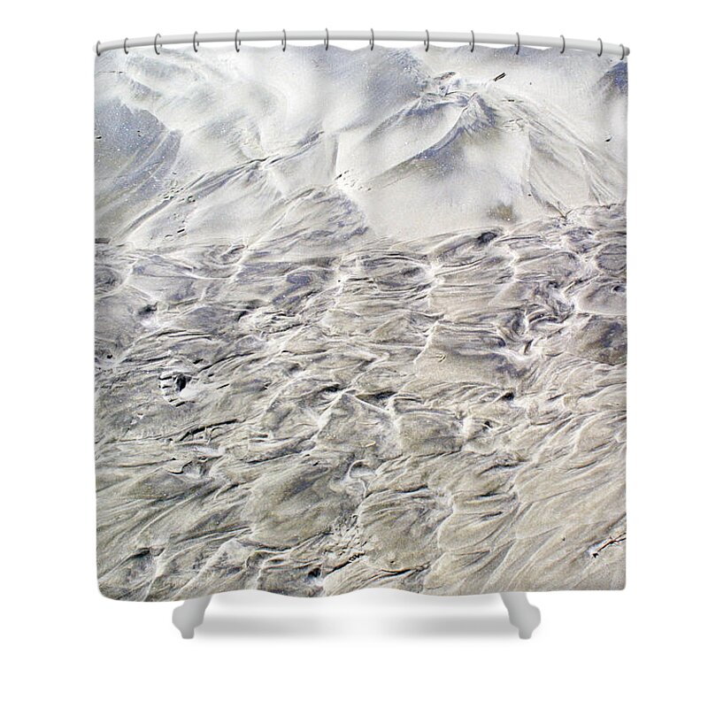 Landscape Shower Curtain featuring the photograph Sand Waves by Jean Wolfrum