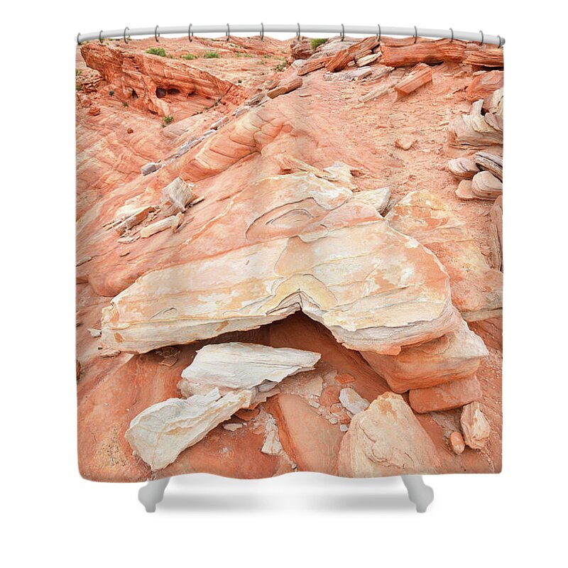 Valley Of Fire State Park Shower Curtain featuring the photograph Sandstone Heart in Valley of Fire by Ray Mathis