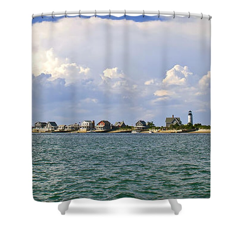 Sandy Neck Shower Curtain featuring the photograph Sandy Neck Cottage Colony by Charles Harden