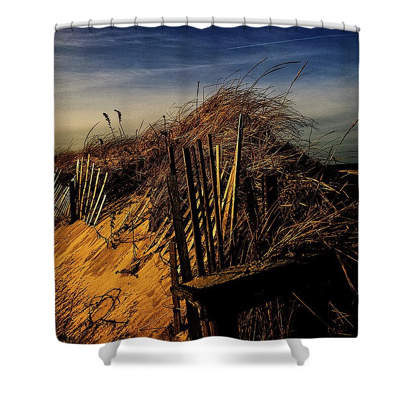 Sandy Neck Shower Curtain featuring the photograph Sandy Neck Winter Light by Frank Winters