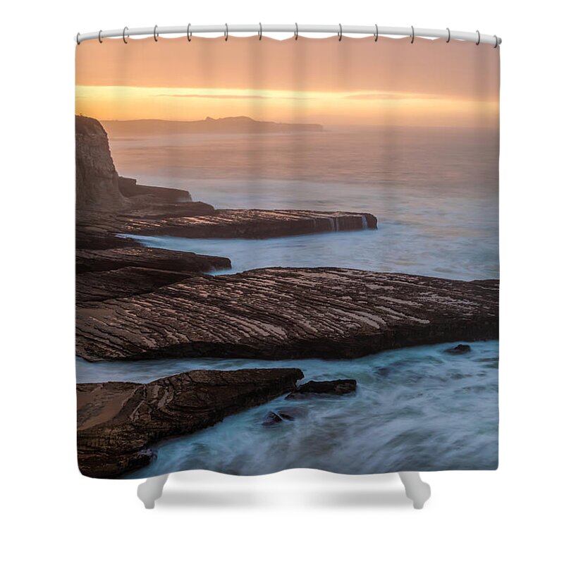 Landscape Shower Curtain featuring the photograph Santa Cruz Sunrise by Jonathan Nguyen