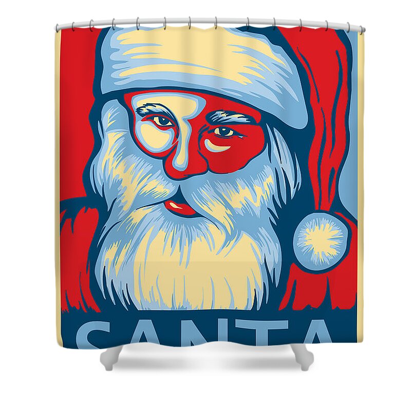 Santa Shower Curtain featuring the digital art Santa Hope by David Kyte