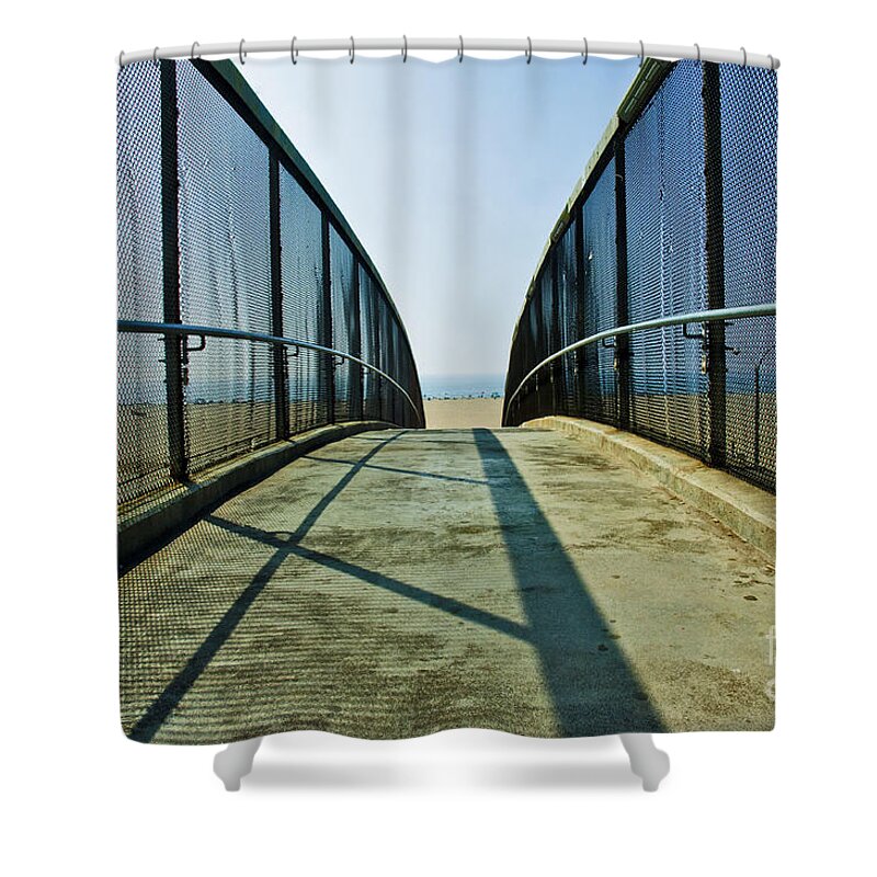 Sun Shower Curtain featuring the photograph Santa Monica Beach California by Micah May