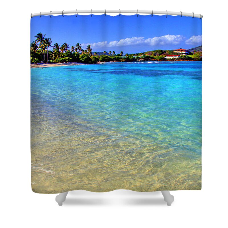 Beach Shower Curtain featuring the photograph Sapphire Glow by Scott Mahon