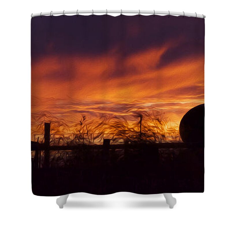 Sunset Shower Curtain featuring the photograph Saskatchewan by Ellery Russell