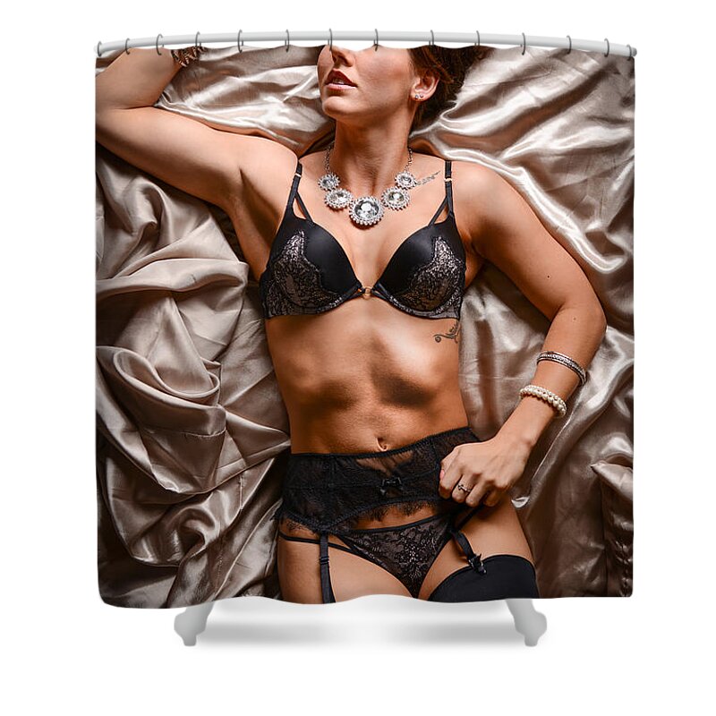 Abdomen Shower Curtain featuring the photograph Satin Beauty by Jt PhotoDesign