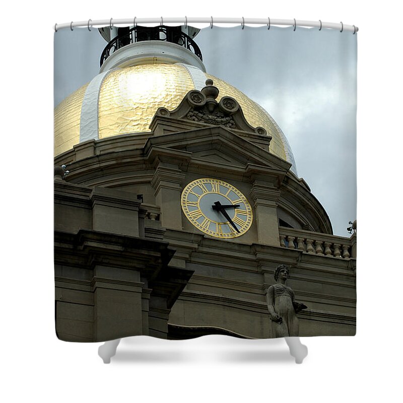 Courthouse Shower Curtain featuring the photograph Savannah Courthouse by David Weeks