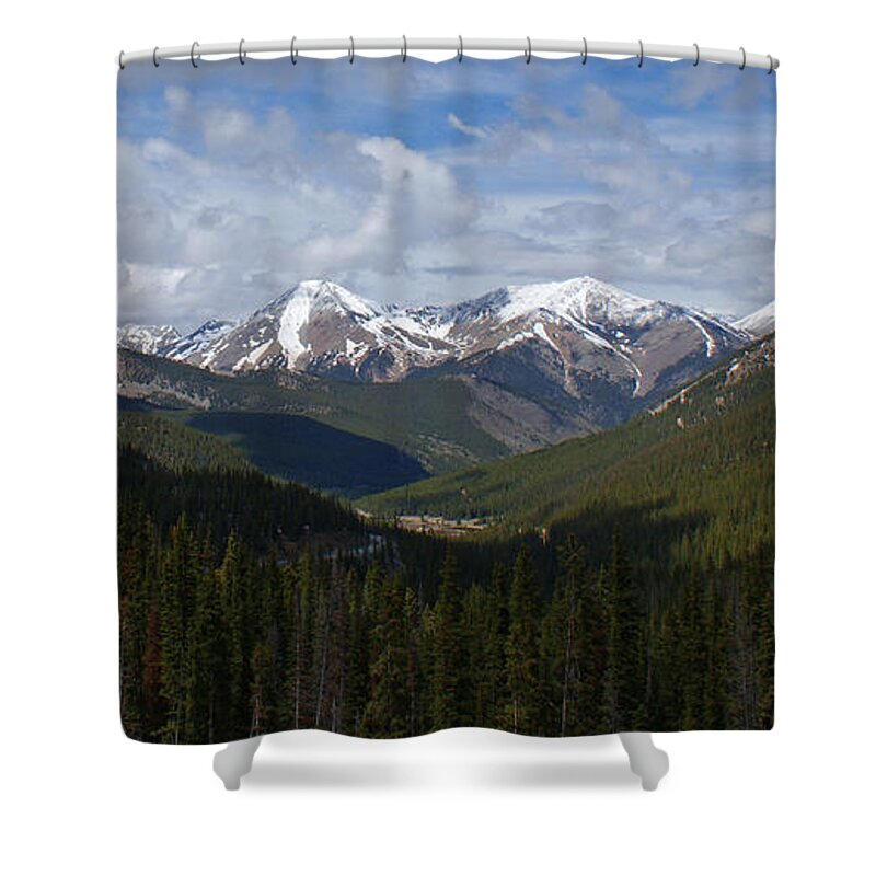 Colorado Shower Curtain featuring the photograph Sawatch Range Colorado Panoramic by Ernest Echols