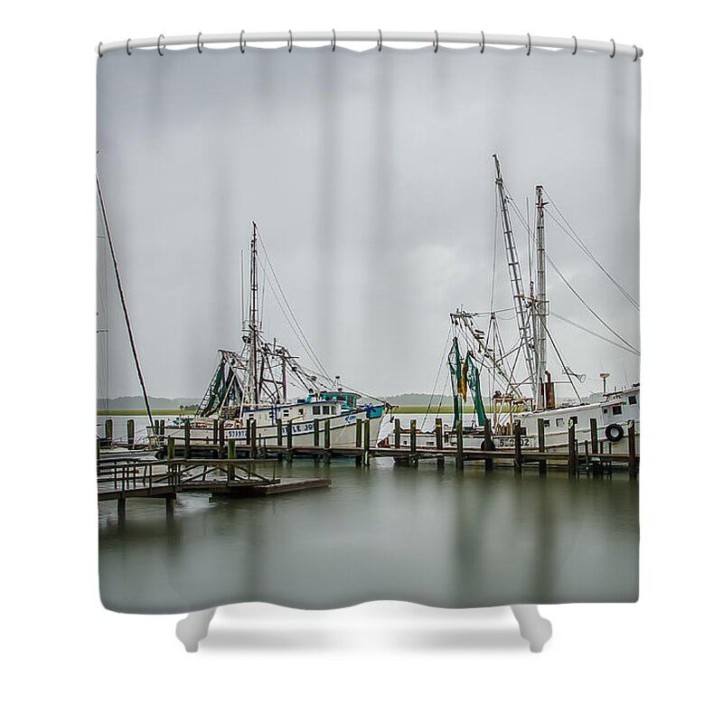 Sea Shower Curtain featuring the photograph SC Shrimping by John Kirkland