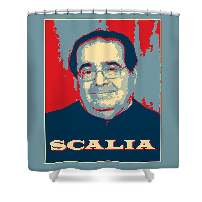 Richard Reeve Shower Curtain featuring the digital art Scalia by Richard Reeve
