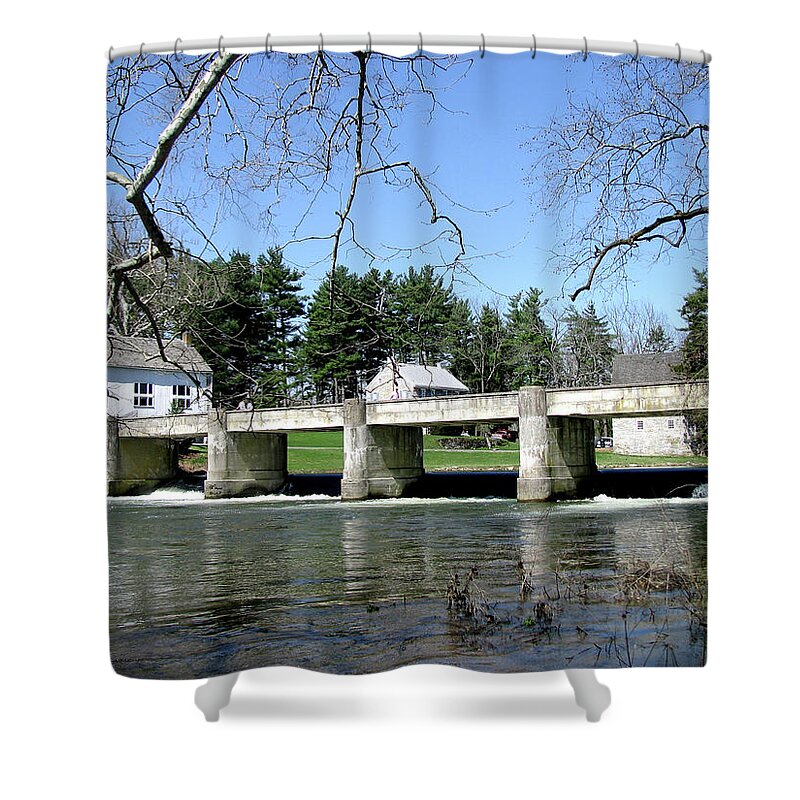 Bridge Shower Curtain featuring the photograph Scenic Day by Donna Brown