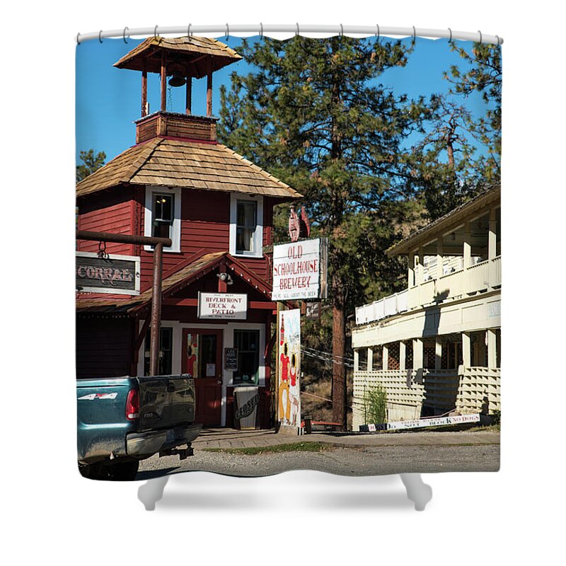 Brewery Shower Curtain featuring the photograph Schoolhouse Brewery by Tom Cochran