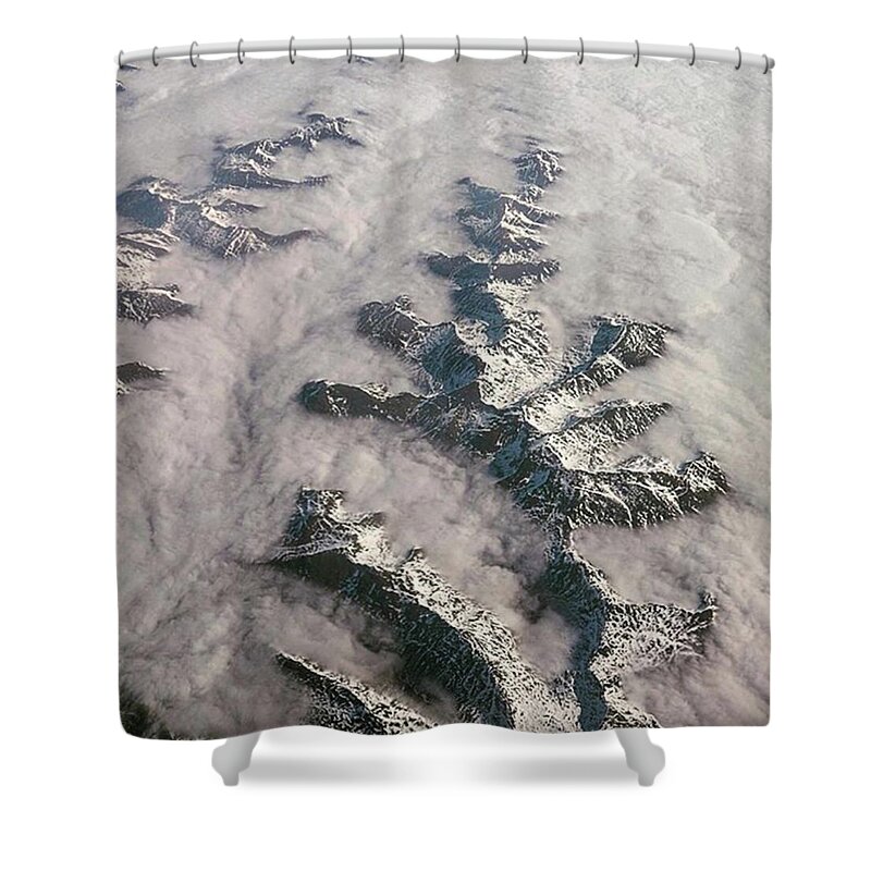 Aerial Shower Curtain featuring the photograph Scotland From The Sky by Aleck Cartwright