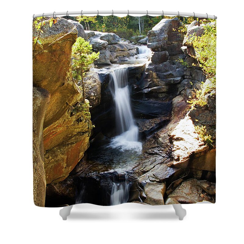 Landscape Shower Curtain featuring the photograph Screw Auger Falls by Brett Pelletier