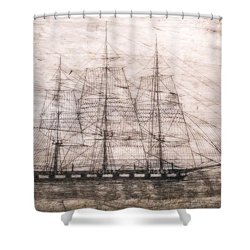 District Of Columbia Shower Curtain featuring the photograph Scrimshaw Whale Panbone by SR Green