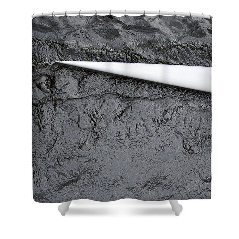 Athlete Shower Curtain featuring the photograph Scull White at the Regatta by Jason Freedman