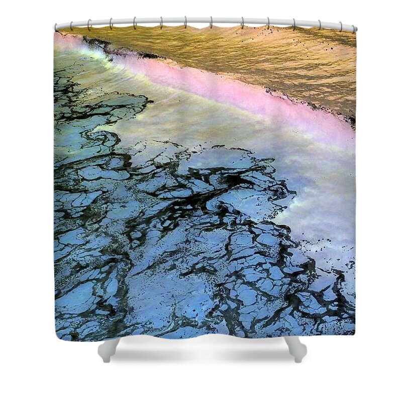Sea Shower Curtain featuring the photograph Sea Foam Pink by J R Yates
