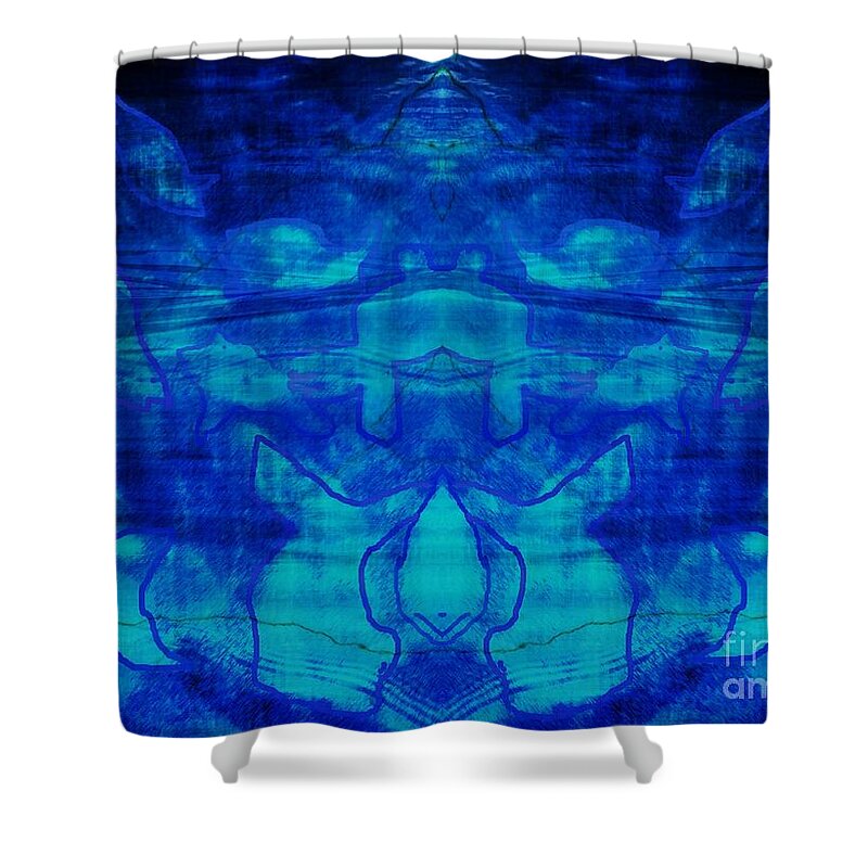 Sea Shower Curtain featuring the digital art Sea Goddess by Diamante Lavendar