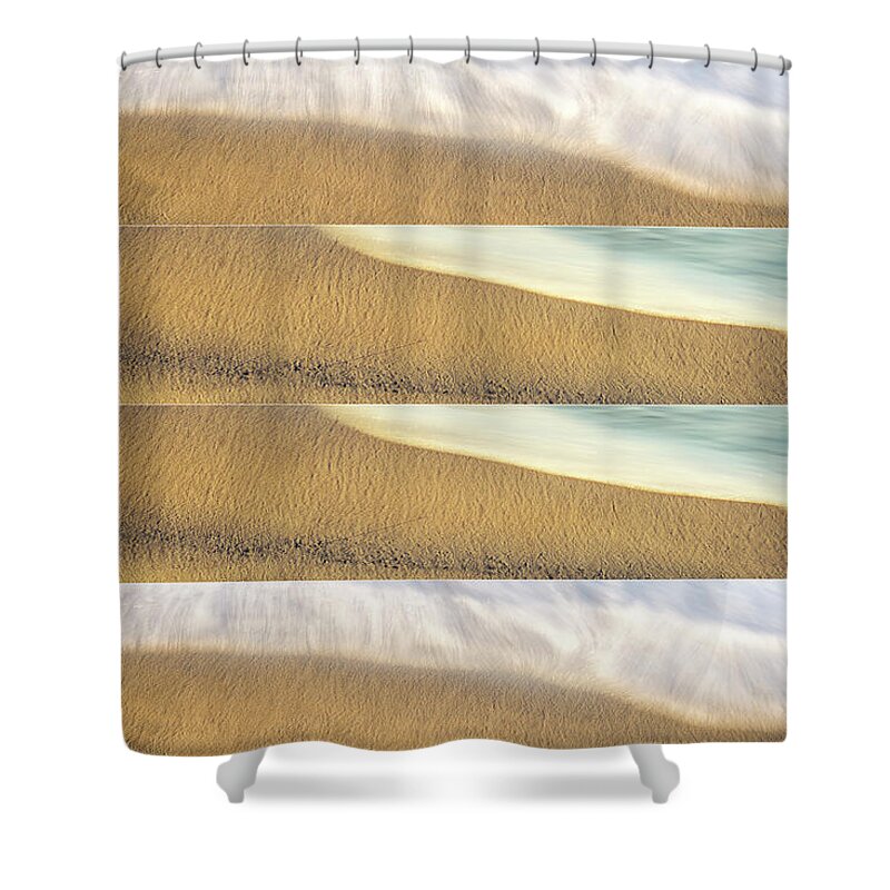 Collage Shower Curtain featuring the photograph Sea Meets Sand #3 by Joseph S Giacalone