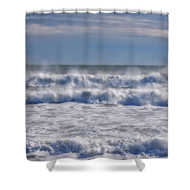 New Hampshire Shower Curtain featuring the photograph Sea Mist by Tricia Marchlik