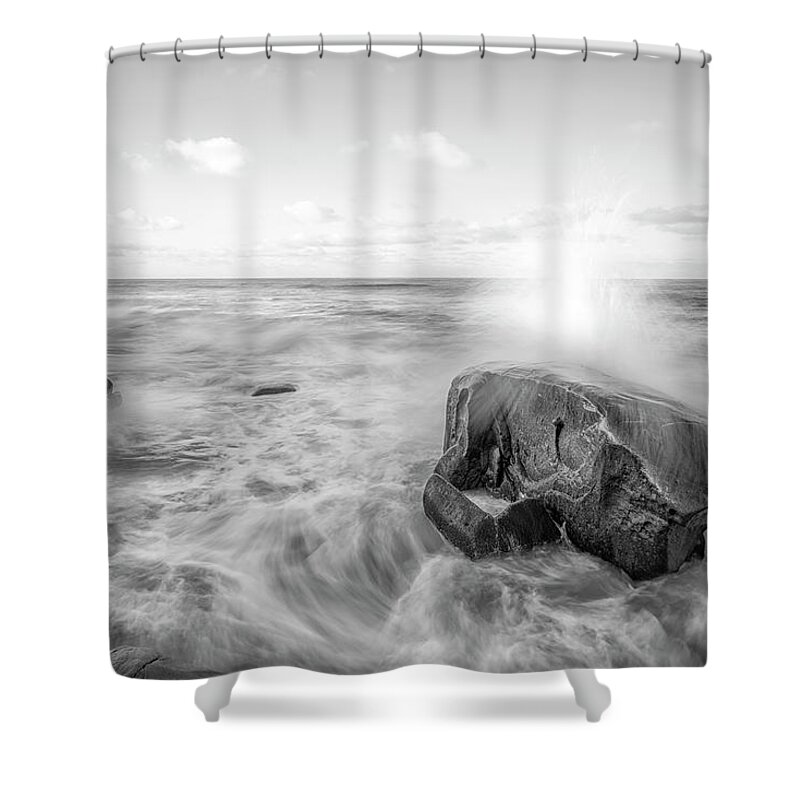 La Jolla Shower Curtain featuring the photograph Sea Spray La Jolla Coast by Joseph S Giacalone