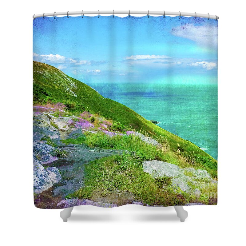 Ireland Shower Curtain featuring the photograph Seacoast at Howth by Judi Bagwell