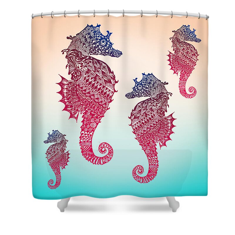 Seahorse Shower Curtain featuring the photograph Seahorse by Mark Ashkenazi