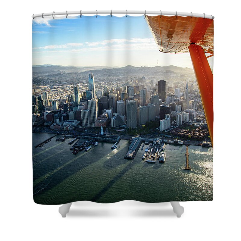 San Francisco Shower Curtain featuring the photograph Seaplane Adventure by Raf Winterpacht
