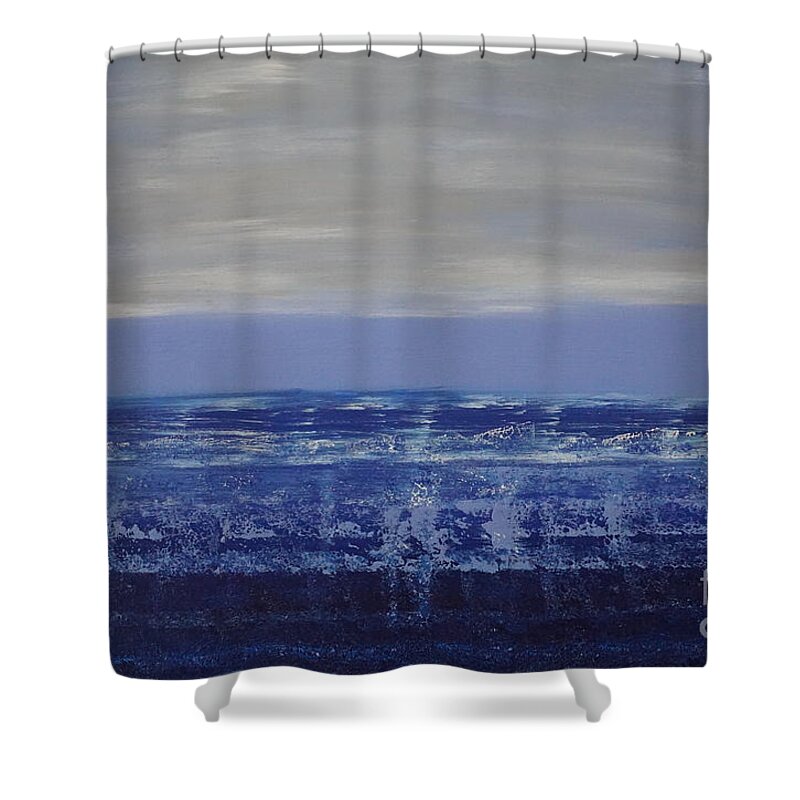 Abstract Shower Curtain featuring the painting Seascape by Jimmy Clark