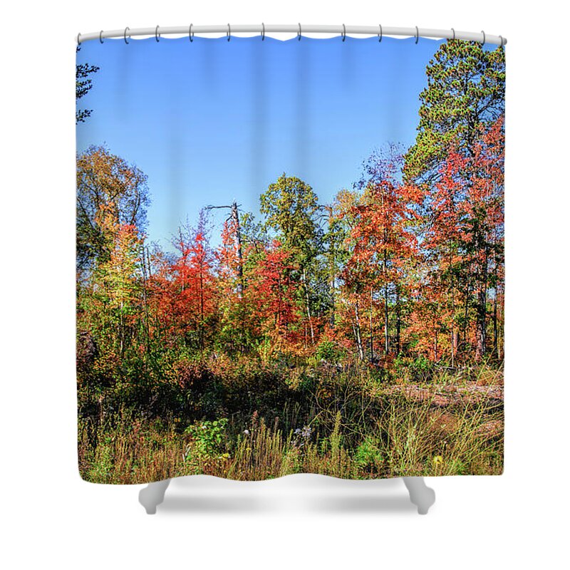 Flower Shower Curtain featuring the photograph Season of Color by John M Bailey
