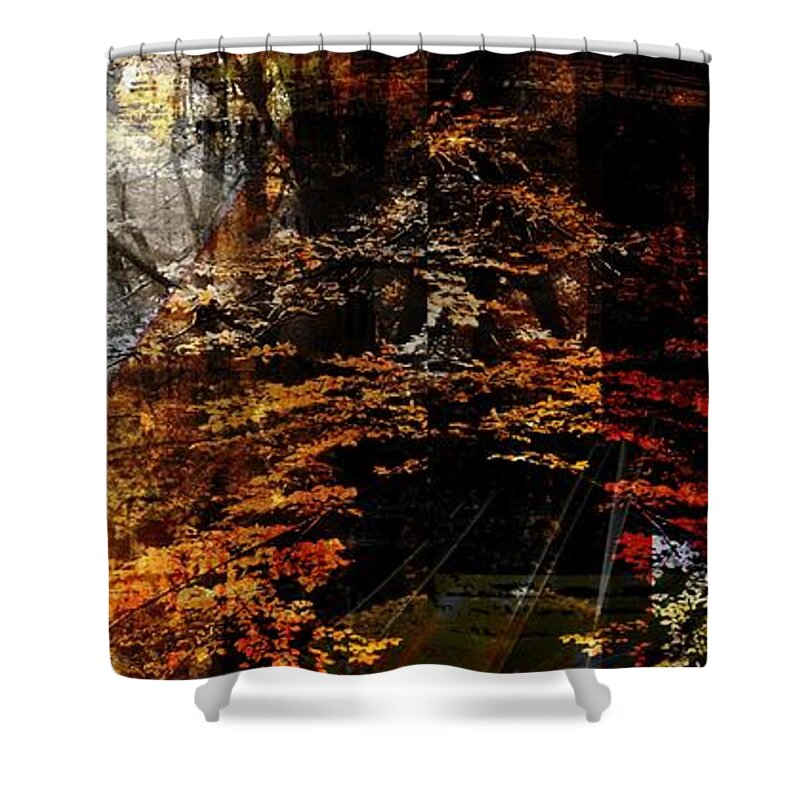 Abstract Shower Curtain featuring the digital art Seasons.. by Art Di