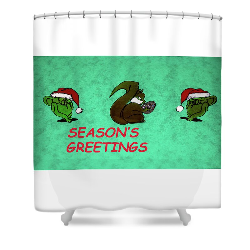 Season's Greetings Shower Curtain featuring the photograph Season's Greetings 2 by Tania Read