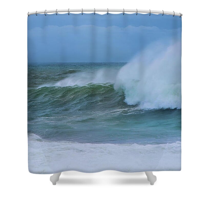 Seaspray Shower Curtain featuring the photograph Seaspray by Robin-Lee Vieira